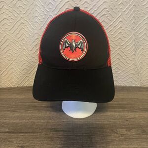 Bacardi Rum Trucker Hat Black Red Mesh Snapback Bat Logo Promo Baseball Cap 2022